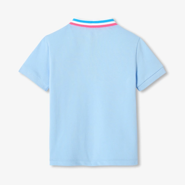 Polo enfant garçon en mini piqué de coton
