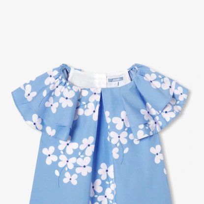 Robe enfant fille en popeline à imprimé floral