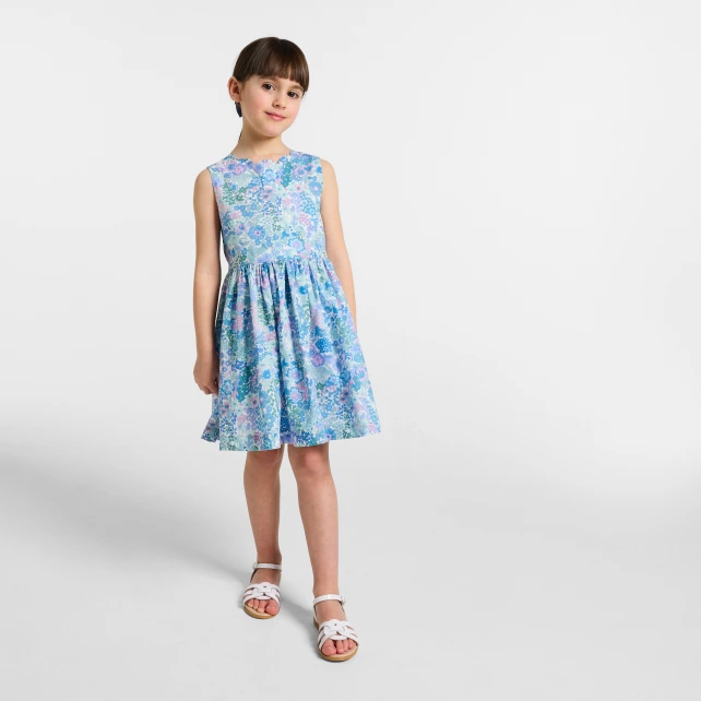Robe enfant fille en tissu Liberty