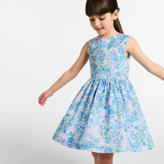 Robe enfant fille en tissu Liberty