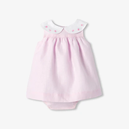Robe bébé fille en lin