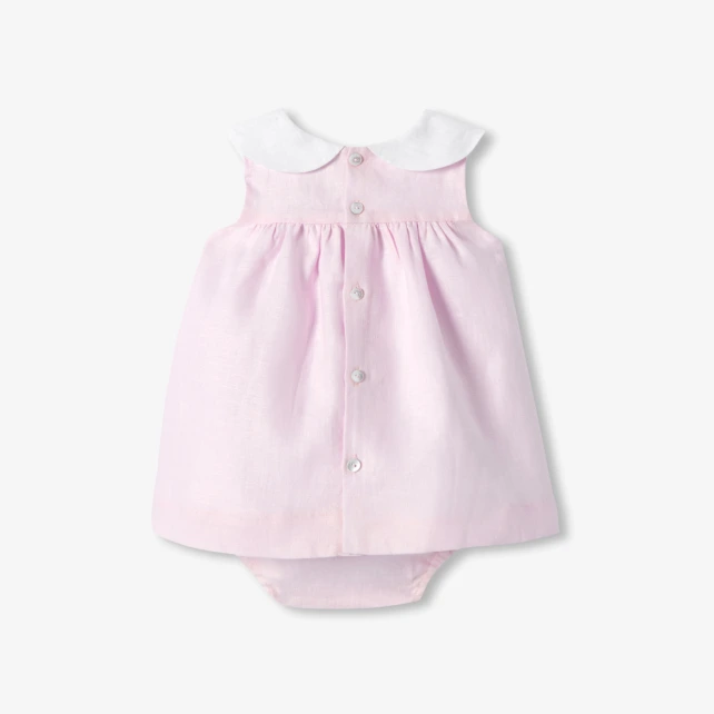 Robe bébé fille en lin