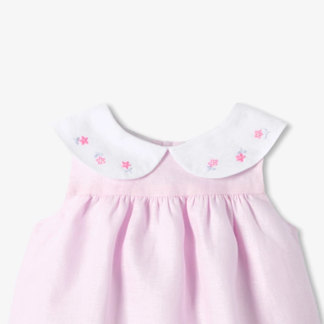 Robe bébé fille en lin