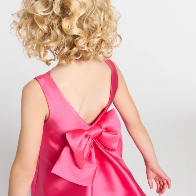 Robe de cérémonie enfant fille en satin Mikado