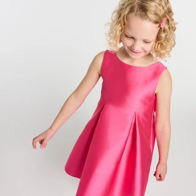 Robe de cérémonie enfant fille en satin Mikado