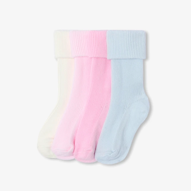 Lot de 4 paires de chaussettes bébé fille