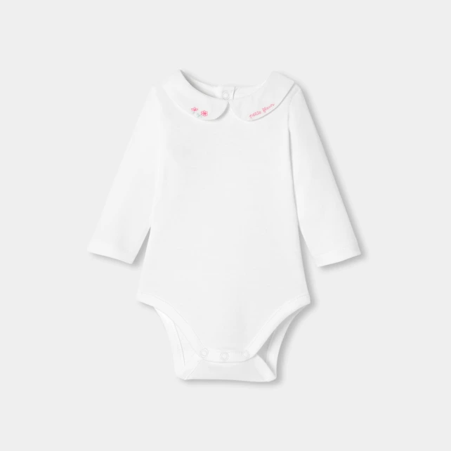 Body manches longues bébé fille en coton